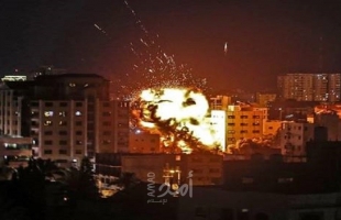 بالفيديو- الطيران الحربي الإسرائيلي يقصف موقعا عسكريا شمال قطاع غزة
