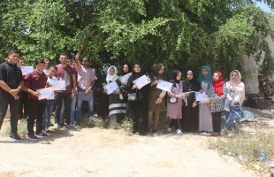 مركز بناء الشبابي ودائرة نورمان للبيئة يختتمان المخيم البيئي "7"  في غزة