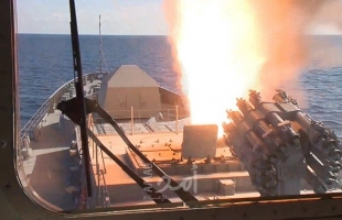 إطلاق صواريخ روسية في البحر المتوسط