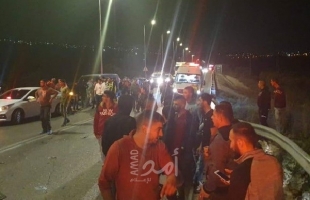 الهلال الأحمر: إصابات في حادث سير مروع جنوب نابلس