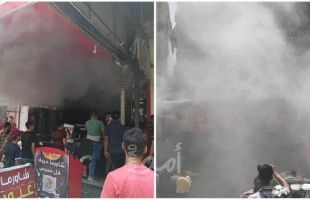 الدفاع المدني يسيطر على حريق اندلع في مطعم للشورما شمال القطاع