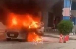 مستوطنون يحرقون مركبة في روجيب شرق نابلس