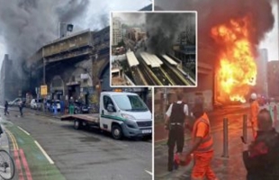 حريق كبير فى محطة مترو لندن والأسباب غير معروفة - فيديو