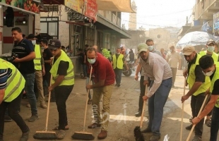 الجهاد تقوم بحملة تنظيف واسعة لـ"سوق الزاوية" بغزة- فيديو
