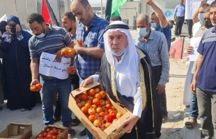وقفة احتجاجية لمزارعي غزة ضد شروط إسرائيل التعجيزية على تصدير منتجاتهم