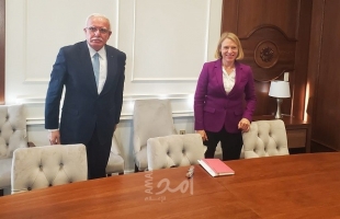 رام الله: المالكي يلتقي وزيرة خارجية النرويج "أنيكين هويتفيلدت"
