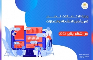 وزارة الاتصالات تصدر تقرير بأبرز إنجازاتها خلال شهر يناير 2022