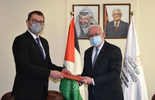 المالكي يتسلم أوراق اعتماد ممثل "جمهورية التشيك" الجديد لدى فلسطين