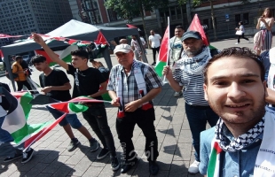 هولندا: التجمع الديمقراطي الفلسطيني يشارك بالوقفة التضامنية مع غزة