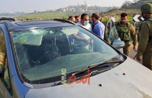 إصابة مستوطن رشقا بالحجارة على طريق نابلس