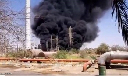 حريق في محطة "مدحج زرغان" للغاز في مدينة الأحواز جنوب غرب إيران- فيديو