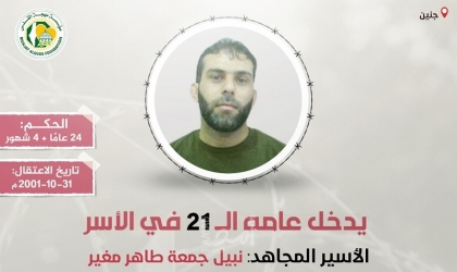 الأسير "نبيل مغير" يدخل عامه الـ(21) في سجون الاحتلال