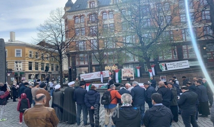 النرويج: بمناسبة يوم القدس العالمي وقفة تضامنية حاشدة في أوسلو