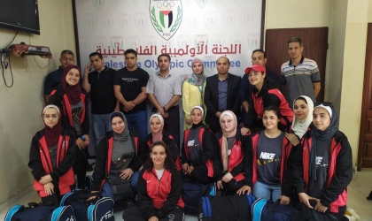 بعثة الأولمبية وفريق سلة الفتيات بغزة الرياضي يغادران لمحافظات الشمال للقاء "بيت ساحور"