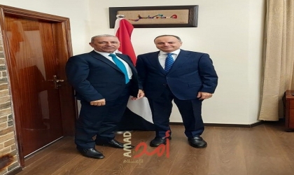 سفير جمهورية مصر العربية يستقبل وفداً من المركز الفلسطيني للبحوث والدراسات الاستراتيجية
