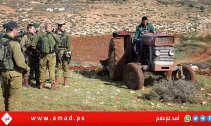 سلفيت: جيش الاحتلال يستولي على جرار ومعدات زراعية