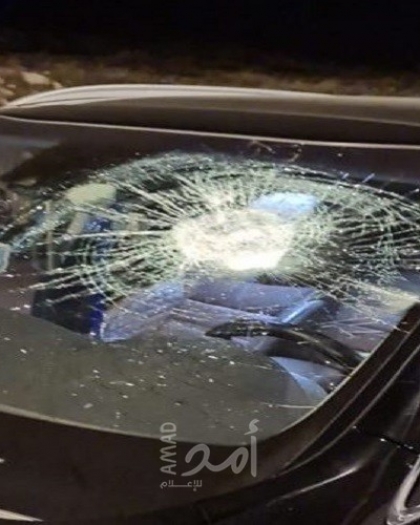إصابات باعتداءات للمستوطنين الإرهابيين  على المركبات جنوب نابلس