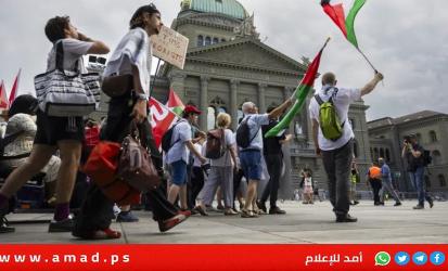 احتجاجات حاشدة في مدن سويسرية تنديدا بحرب غزة وتأييدا لفلسطين
